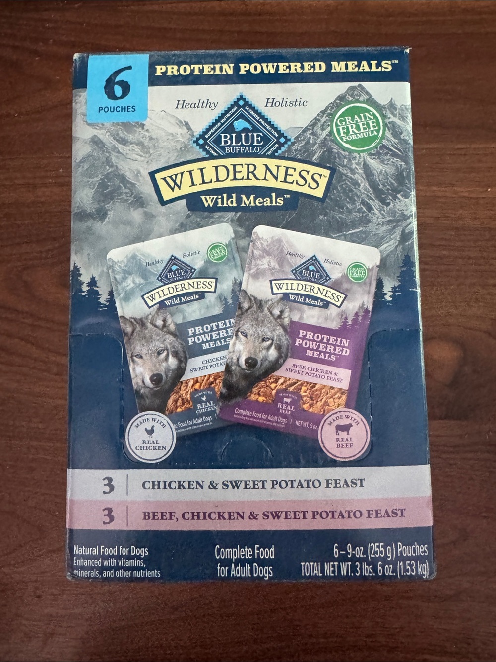New Blue Buffalo Wilderness Wild Meals Grain-Free Wet Dog Food 6-Pack